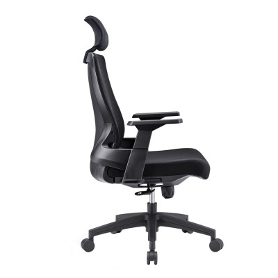 CF8900 Πολυθρόνα Γραφείου Διευθυντή, Mesh Μαύρο, Ύφασμα Μαύρο